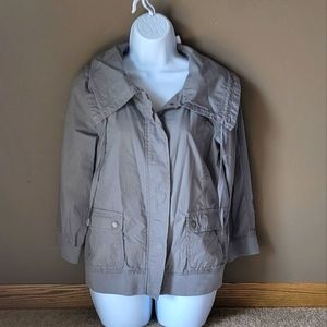 Ann Taylor LOFT NWT Grey 1/2 Sleeve Dressy Work Jacket Size Small